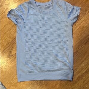 Lululemon Athletica Light Blue Perforated Tee